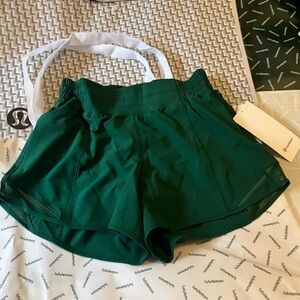 NWT Lululemon Hotty Hot High-Rise Short 4" *Lined, Sz 6, EVERGLADE GREEN
